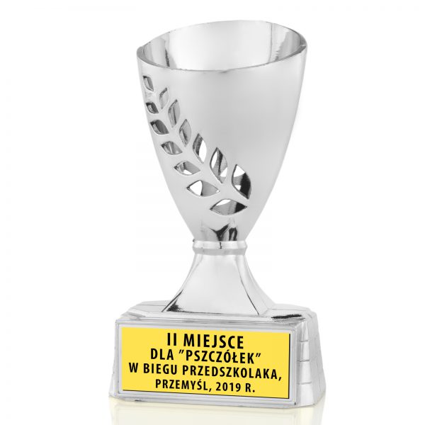 Srebrny Puchar z grawerem dla dzieci na Zawody Biegowe